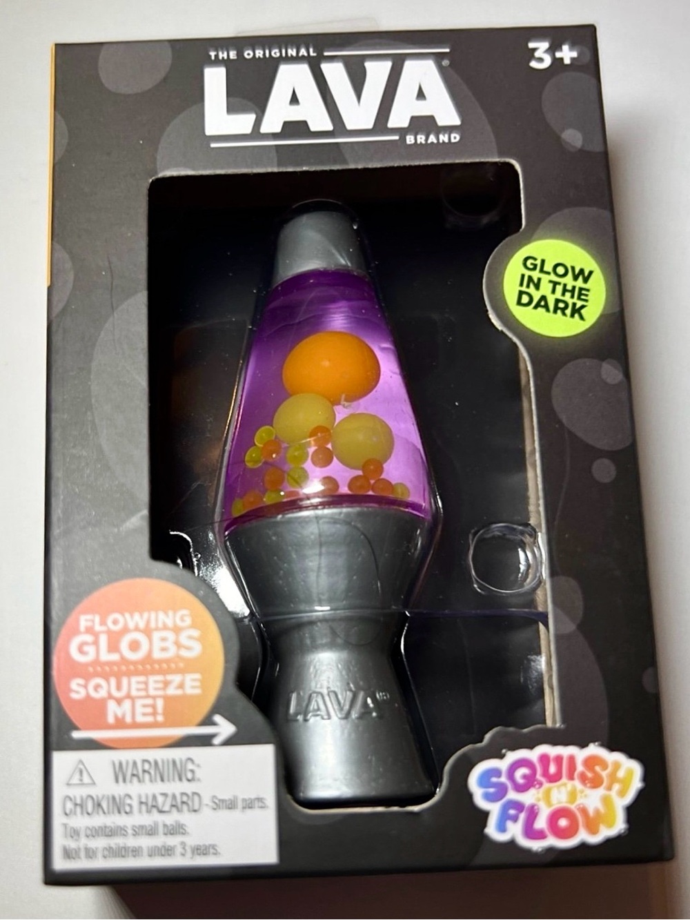 NWT Schylling Glow in the Dark Lava Lamp Squishy